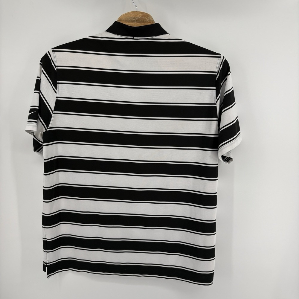 Nike Golf Tour Performance Dri-FIT Striped Polo Shirt Mens X Large Black White - Picture 8 of 11